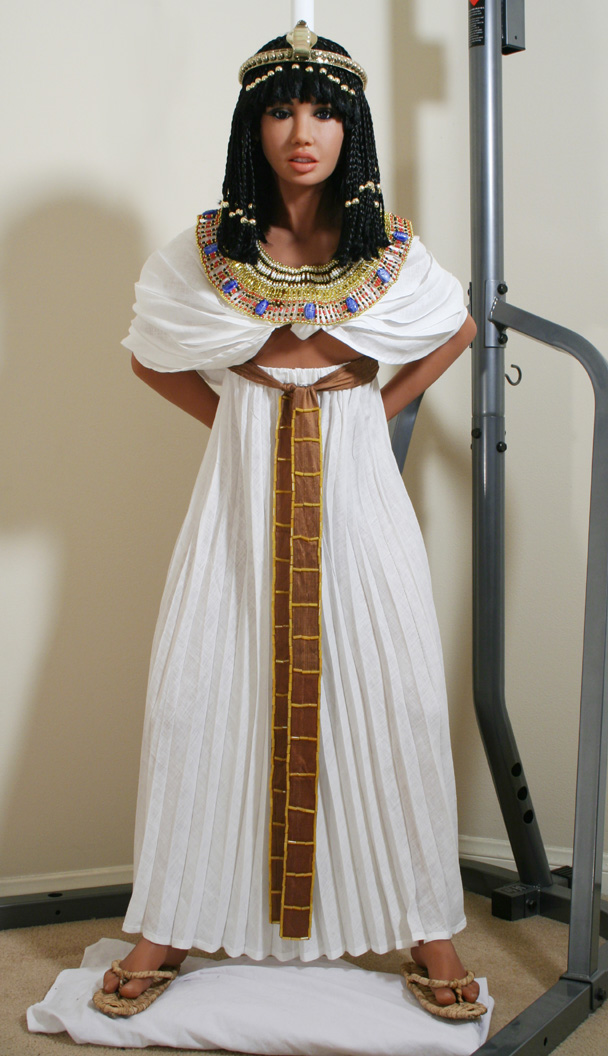 Wearing her ancient egyptian queen outfit, Ancki says 'Our lives were hard, but with the Gods' help, the people of Kemet endured'.